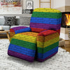 Rainbow Brick Wall LGBT Pride Print Recliner Slipcover-grizzshop