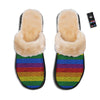 Rainbow Brick Wall LGBT Pride Print Slippers-grizzshop