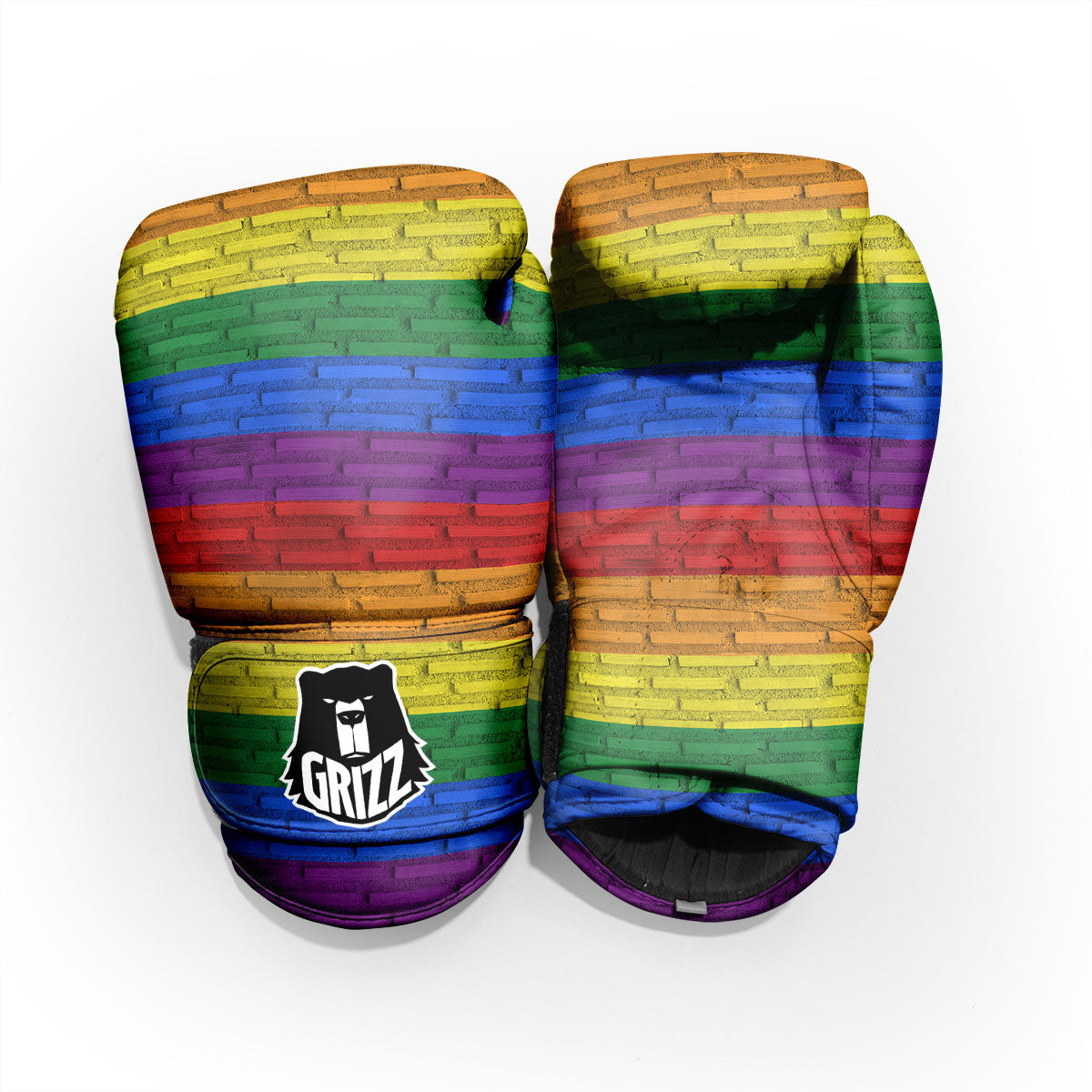 Rainbow Brick Wall LGBT Pride Print Pro Boxing Glove