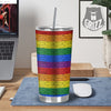 Rainbow Brick Wall LGBT Pride Print Tumbler-grizzshop