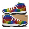 Rainbow Brick Wall LGBT Pride Print White Bball Shoes-grizzshop