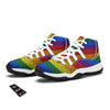 Rainbow Brick Wall LGBT Pride Print White Bball Shoes-grizzshop