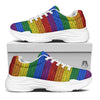 Rainbow Brick Wall LGBT Pride Print White Chunky Shoes-grizzshop