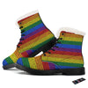 Rainbow Brick Wall LGBT Pride Print Winter Boots-grizzshop