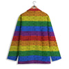 Rainbow Brick Wall LGBT Pride Print Women's Blazer-grizzshop