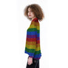 Rainbow Brick Wall LGBT Pride Print Women's Long Sleeve Shirts-grizzshop