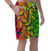 Rainbow Butterfly Print Men's Shorts-grizzshop