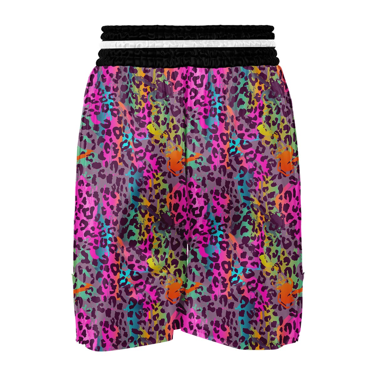 Rainbow Cheetah Leopard Pattern Print Boxing Shorts-grizzshop