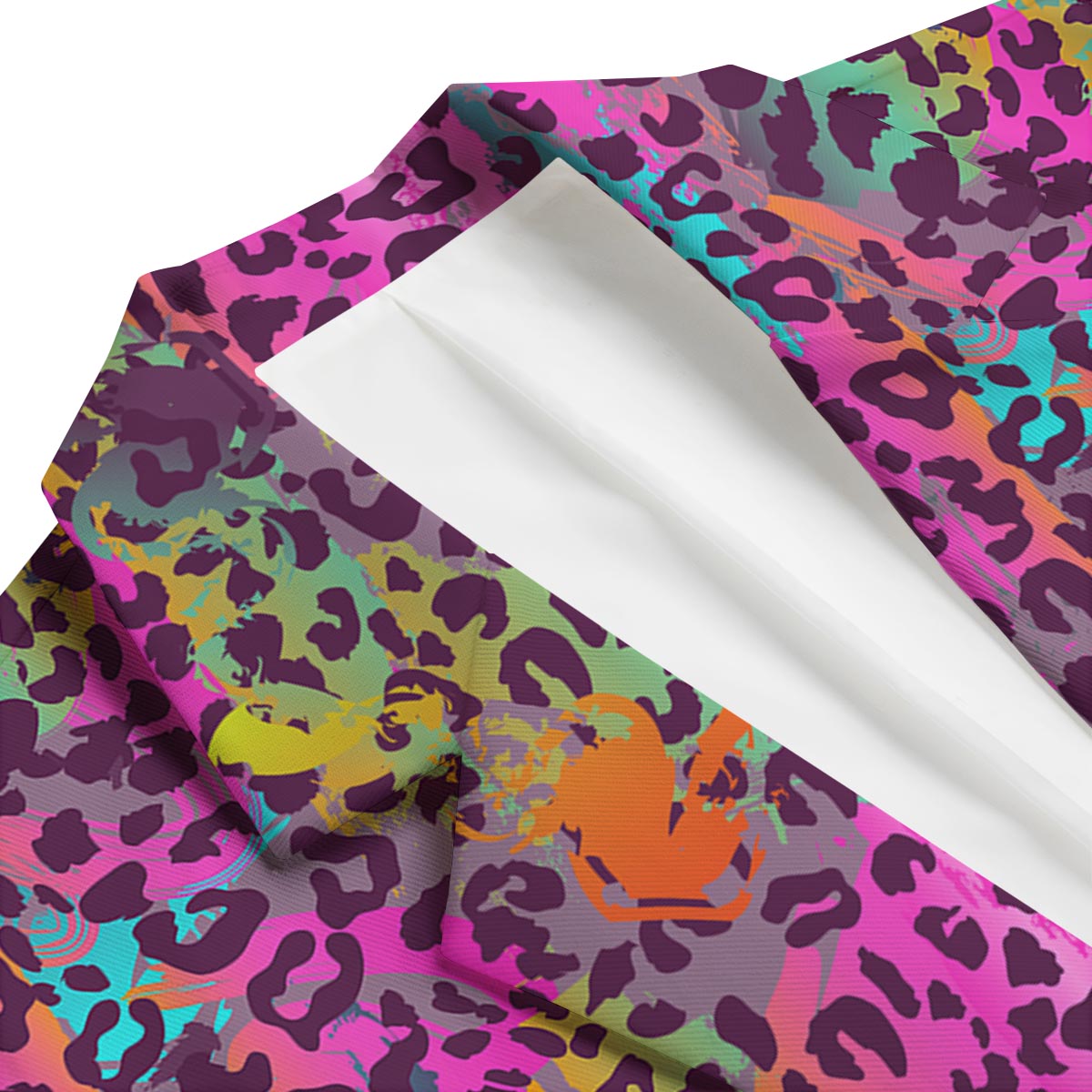 Rainbow Cheetah Leopard Pattern Print Men's Blazer-grizzshop