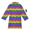 Rainbow Chevron LGBT Pride Print Pattern Bathrobe-grizzshop