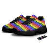 Rainbow Chevron LGBT Pride Print Pattern Black Chunky Shoes-grizzshop