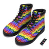 Rainbow Chevron LGBT Pride Print Pattern Boots-grizzshop