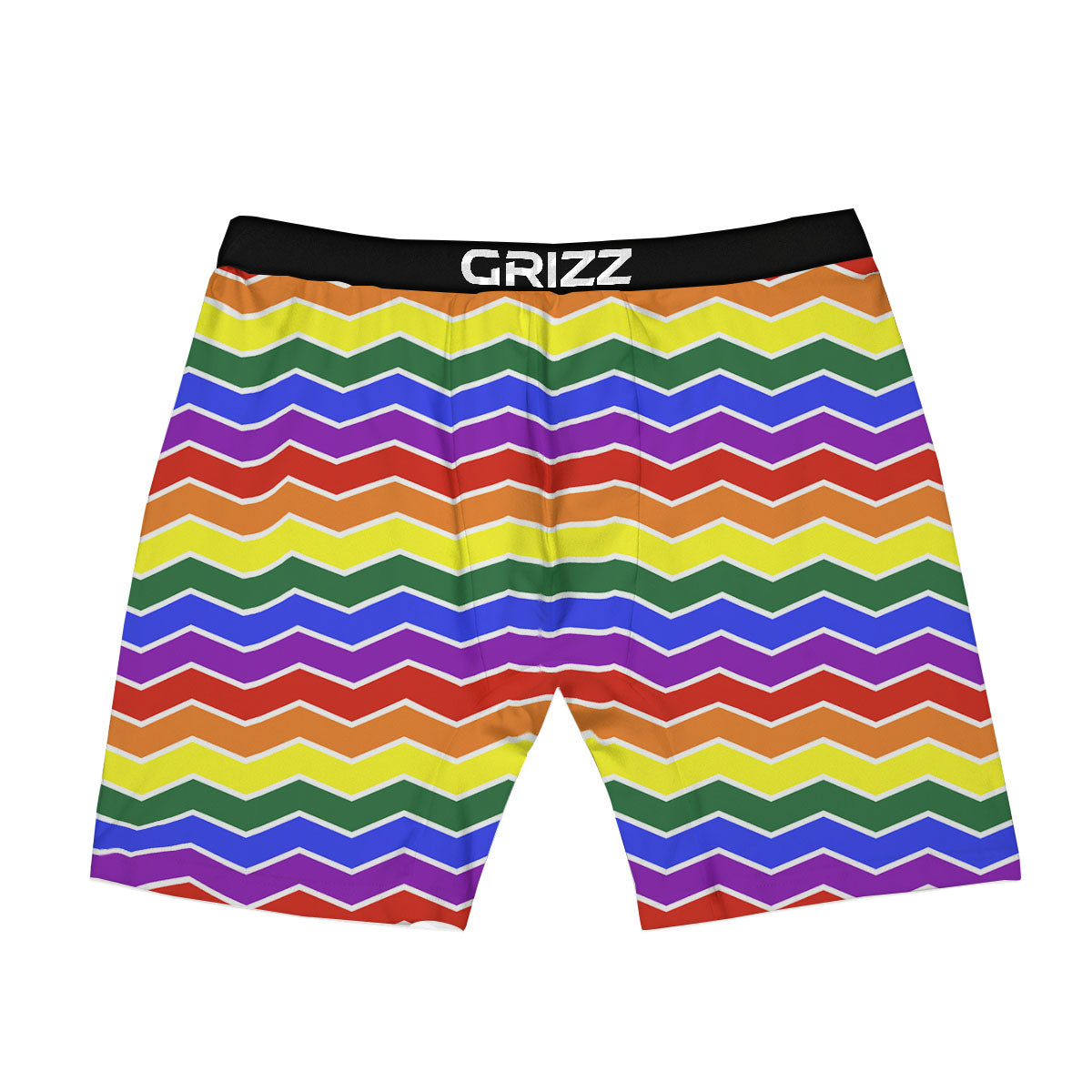 Rainbow Chevron LGBT Pride Print Pattern Boxer Briefs-grizzshop