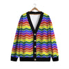 Rainbow Chevron LGBT Pride Print Pattern Cardigan-grizzshop