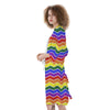 Rainbow Chevron LGBT Pride Print Pattern Kimono-grizzshop