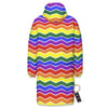 Rainbow Chevron LGBT Pride Print Pattern Long Down Jacket-grizzshop