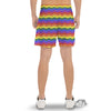 Rainbow Chevron LGBT Pride Print Pattern Men's Gym Shorts-grizzshop