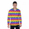 Rainbow Chevron LGBT Pride Print Pattern Men's Long Sleeve Shirts-grizzshop