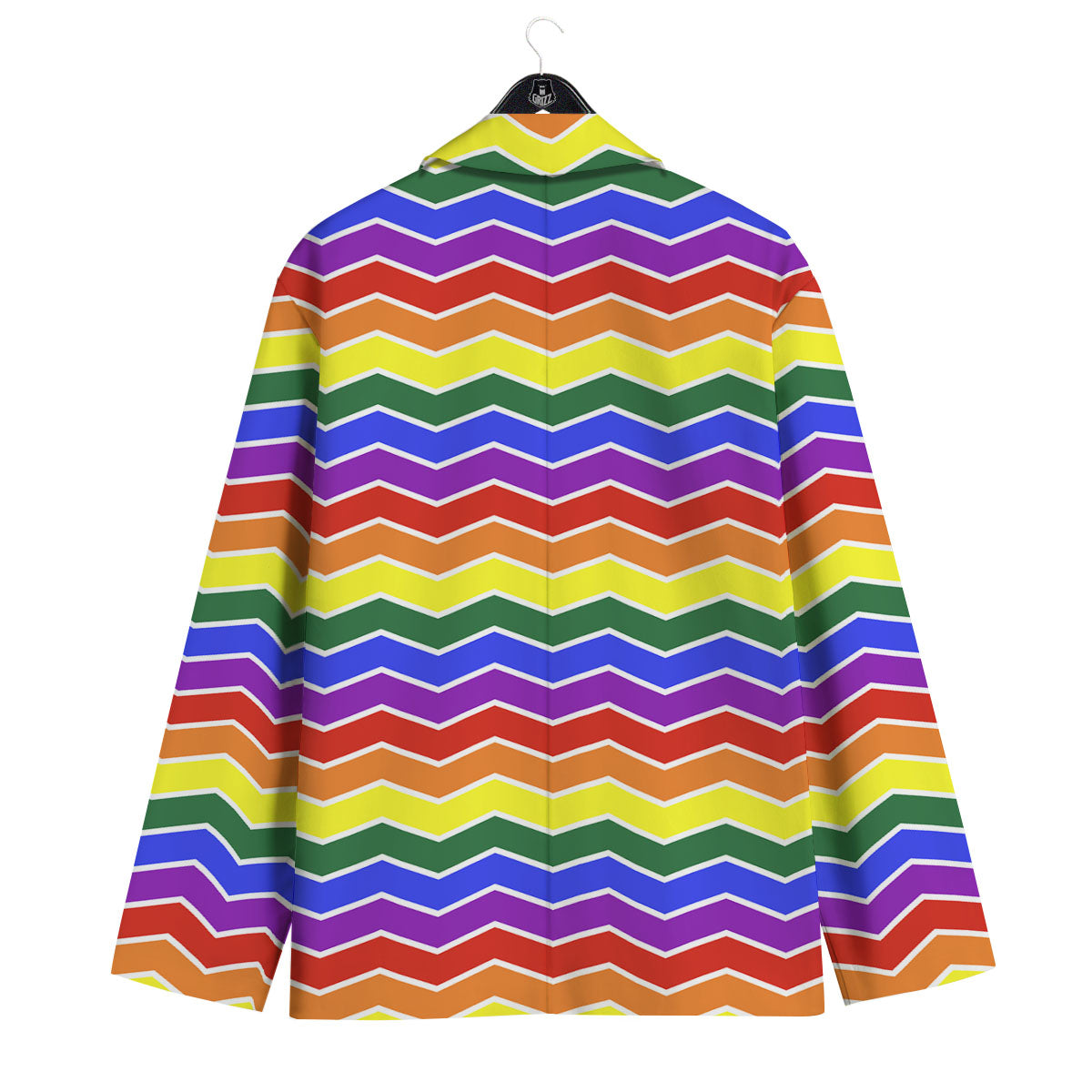 Rainbow Chevron LGBT Pride Print Pattern Men's Sport Coat-grizzshop