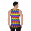 Rainbow Chevron LGBT Pride Print Pattern Men's Tank Top-grizzshop