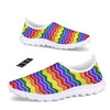 Rainbow Chevron LGBT Pride Print Pattern Nurse Shoes-grizzshop