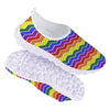 Rainbow Chevron LGBT Pride Print Pattern Nurse Shoes-grizzshop