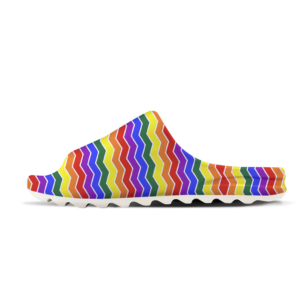 Rainbow Chevron LGBT Pride Print Pattern Sandals-grizzshop