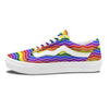 Rainbow Chevron LGBT Pride Print Pattern Skate Shoes-grizzshop