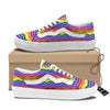 Rainbow Chevron LGBT Pride Print Pattern Skate Shoes-grizzshop