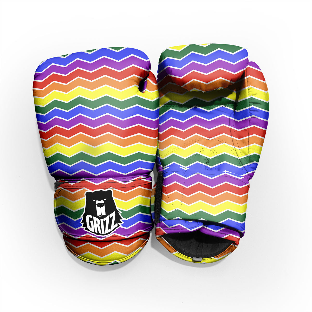 Rainbow Chevron LGBT Pride Print Pattern Pro Boxing Glove
