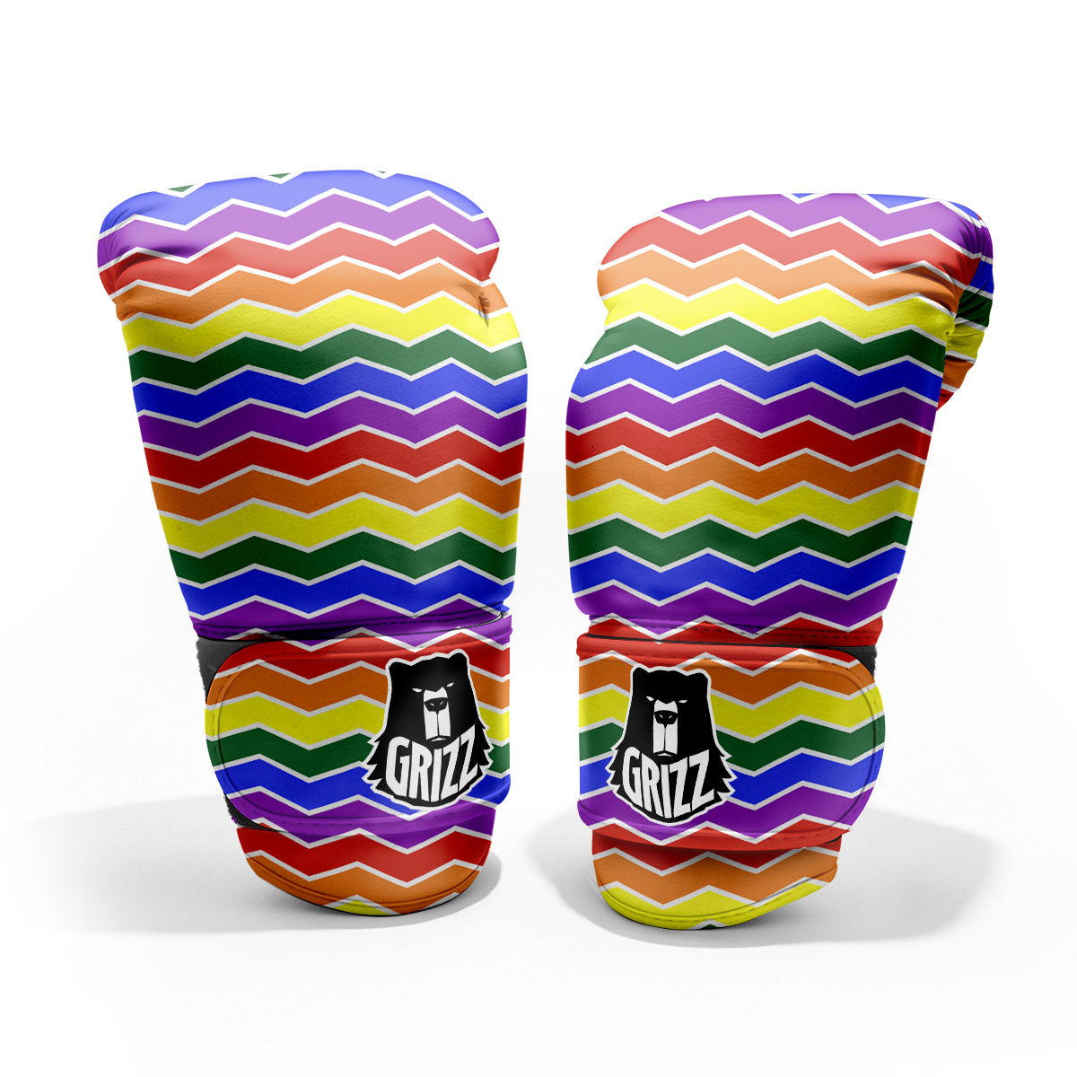 Rainbow Chevron LGBT Pride Print Pattern Pro Boxing Glove
