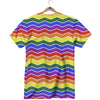 Rainbow Chevron LGBT Pride Print Pattern T-Shirt-grizzshop