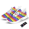 Rainbow Chevron LGBT Pride Print Pattern Tennis Shoes-grizzshop