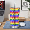 Rainbow Chevron LGBT Pride Print Pattern Tumbler-grizzshop