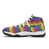 Rainbow Chevron LGBT Pride Print Pattern White Bball Shoes-grizzshop