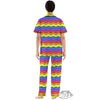 Rainbow Chevron LGBT Pride Print Pattern Women's Pajamas Set-grizzshop