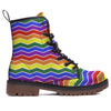 Rainbow Chevron LGBT Pride Print Pattern Work Boots-grizzshop