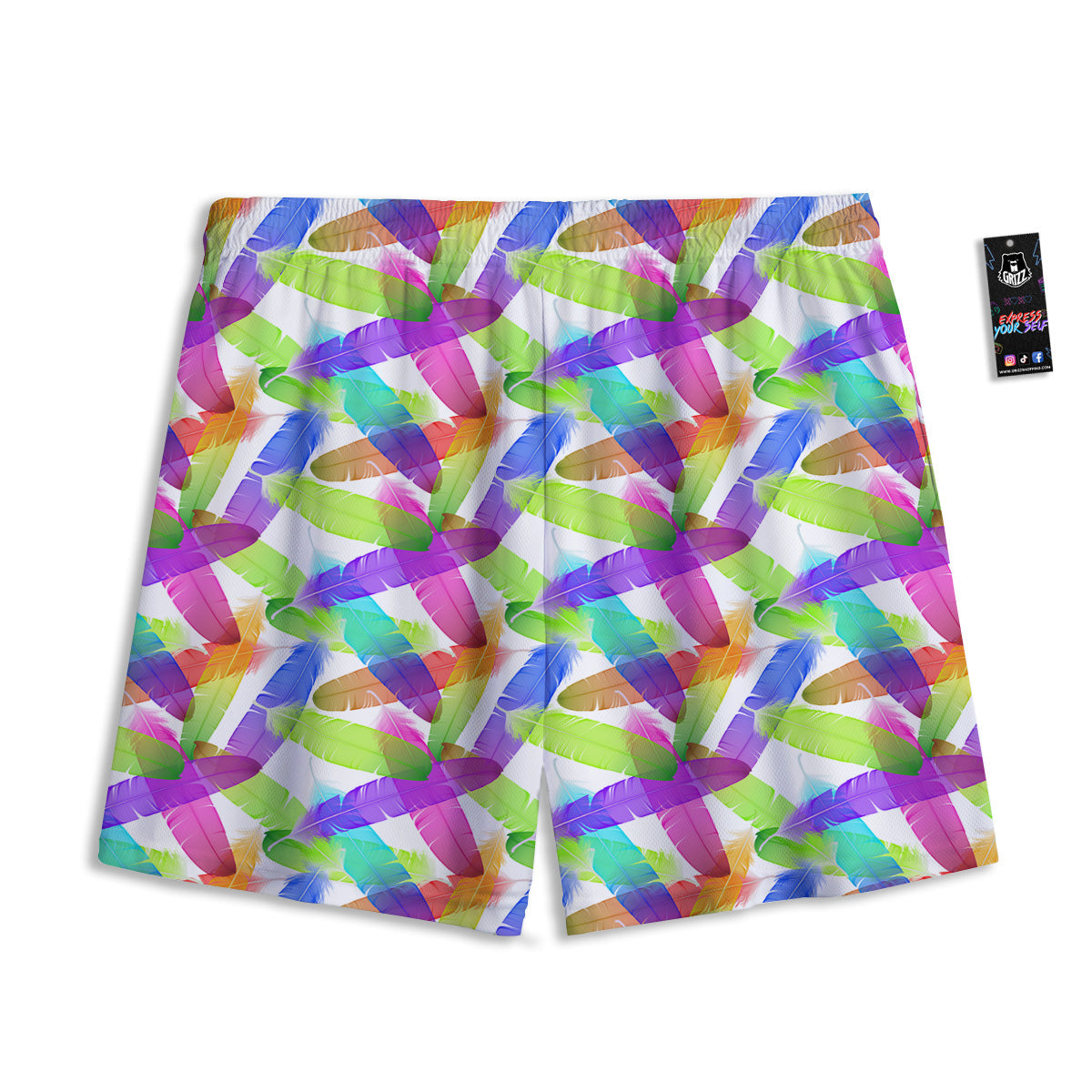 Saint Patrick's Day Green Tartan Print Mesh Shorts