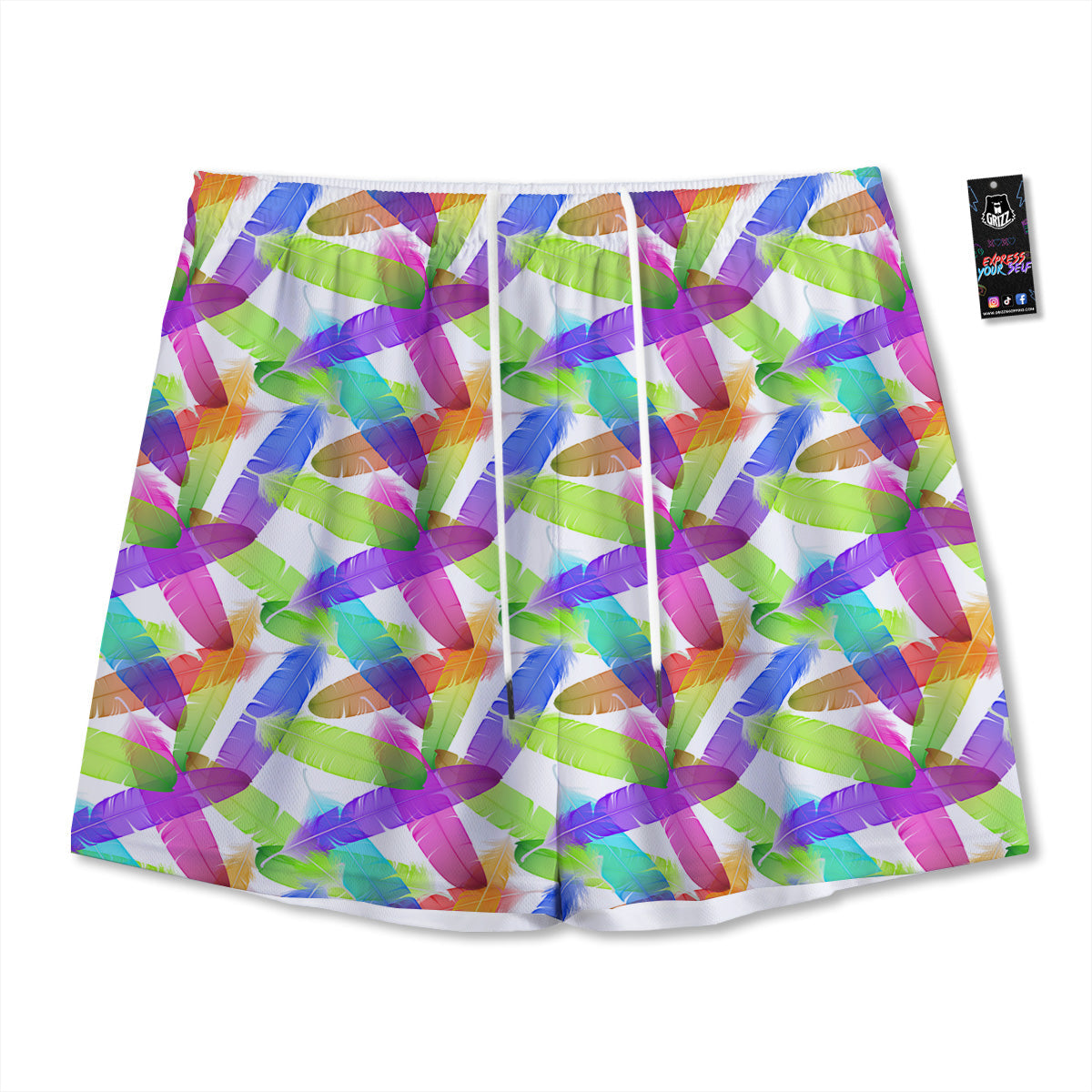 Saint Patrick's Day Green Tartan Print Mesh Shorts