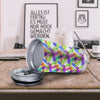 Rainbow Color Feather Print Pattern Tumbler-grizzshop