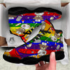 Rainbow Color LGBT Teddy Bear Nurse Black Basketball Shoes-grizzshop