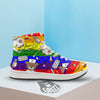 Rainbow Color LGBT Teddy Bear Nurse High Top Sneakers-grizzshop