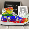 Rainbow Color LGBT Teddy Bear Nurse High Top Sneakers-grizzshop