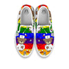 Rainbow Color LGBT Teddy Bear Nurse White Slip On Shoes-grizzshop