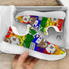 Rainbow Color LGBT Teddy Bear Nurse White Walking Shoes-grizzshop