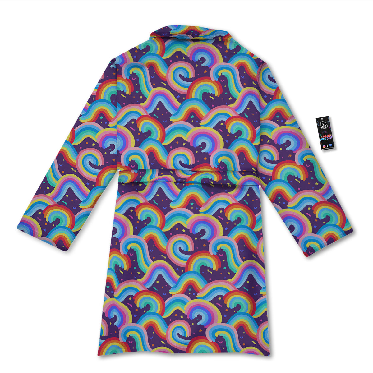 Rainbow Colorful Cute Print Pattern Bathrobe-grizzshop