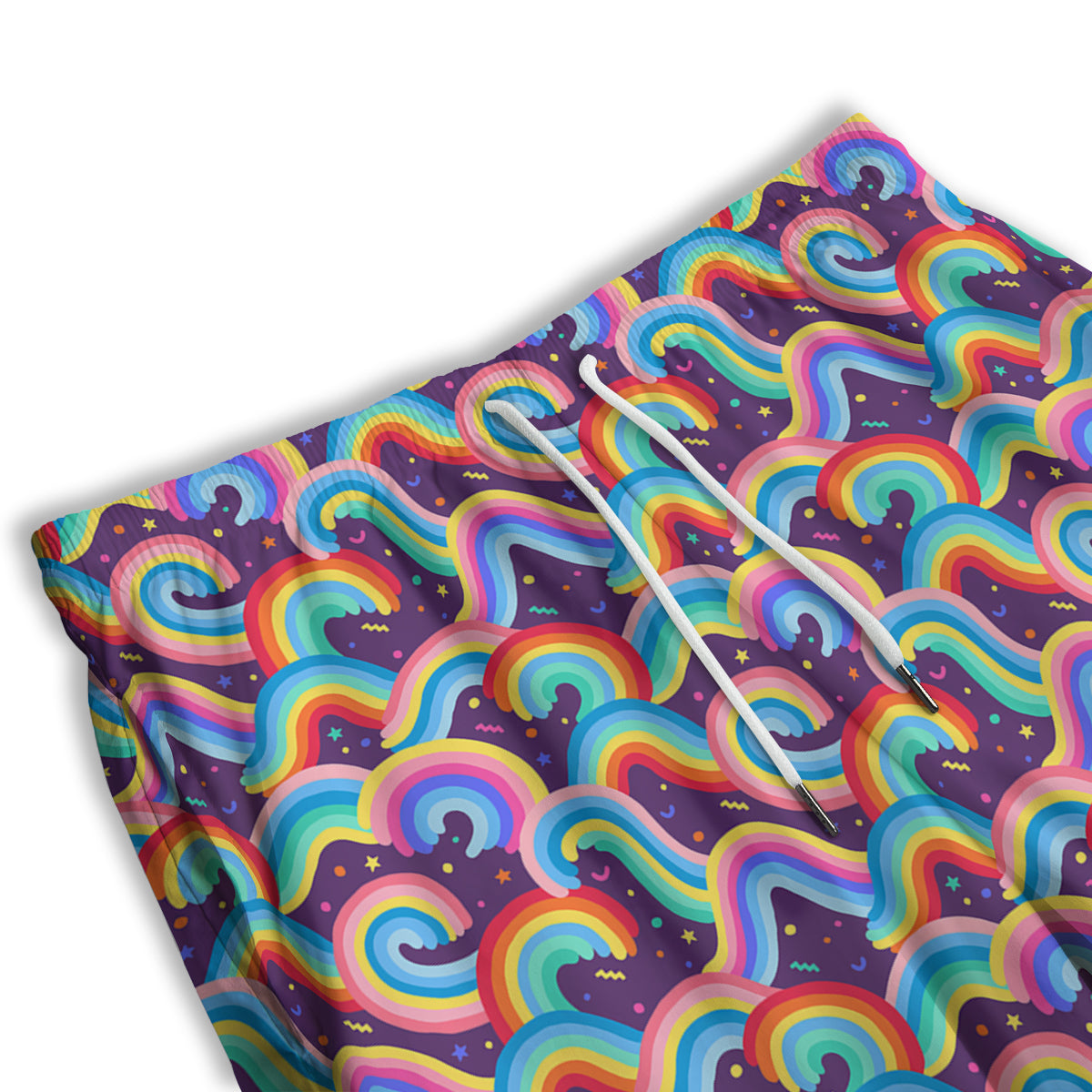 Rainbow Colorful Cute Print Pattern Men's Athletic Shorts