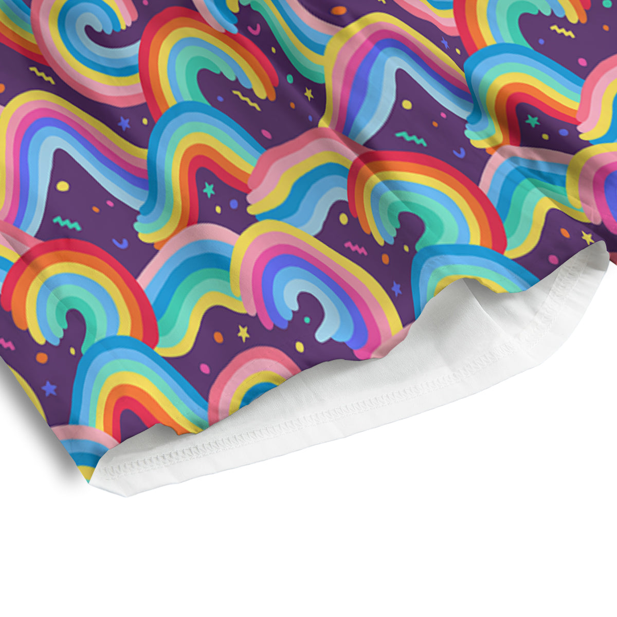 Rainbow Colorful Cute Print Pattern Men's Athletic Shorts