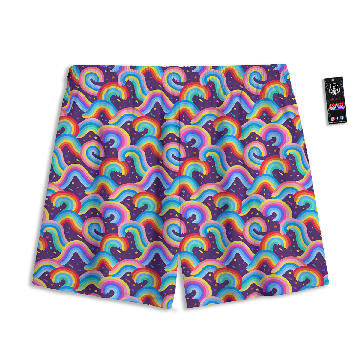 Pumpkin Cute Print Pattern Mesh Shorts