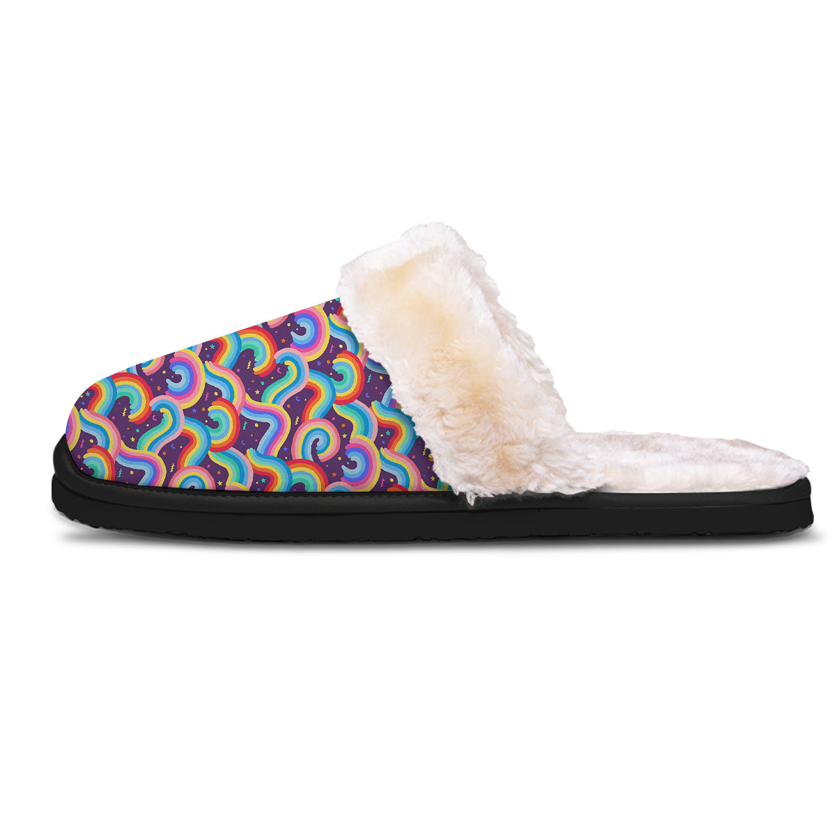 Rainbow Colorful Cute Print Pattern Slippers-grizzshop